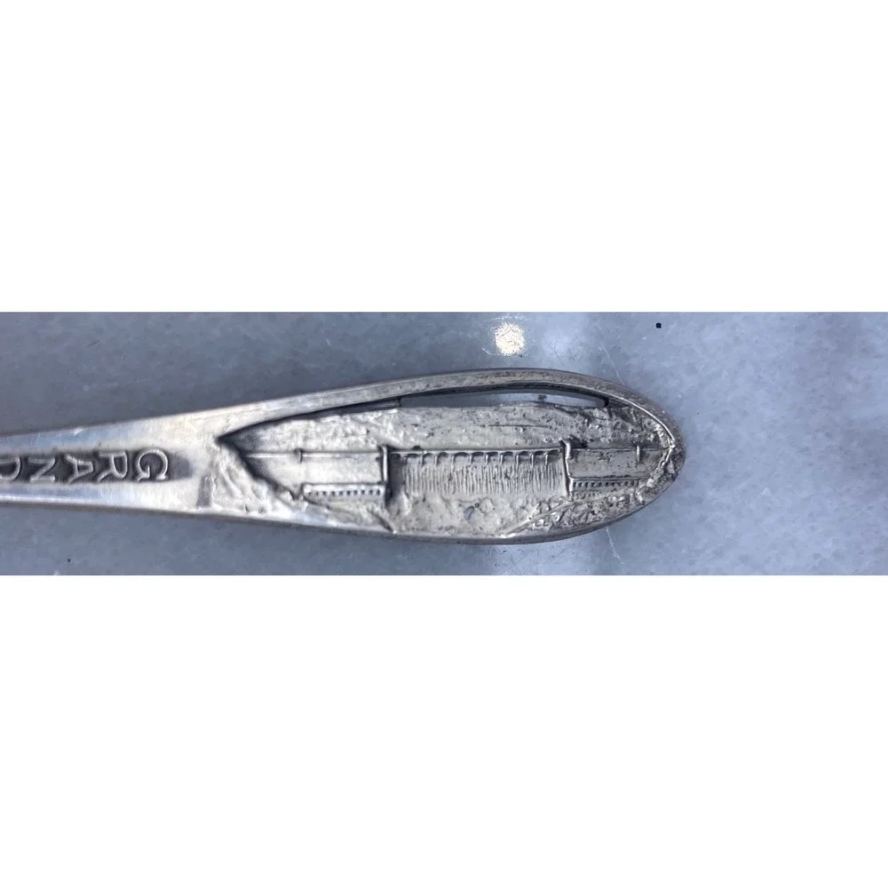 Grand Coulee Dam Souvenir Spoon Joseph Mayer Sterling Silver Washington State 4